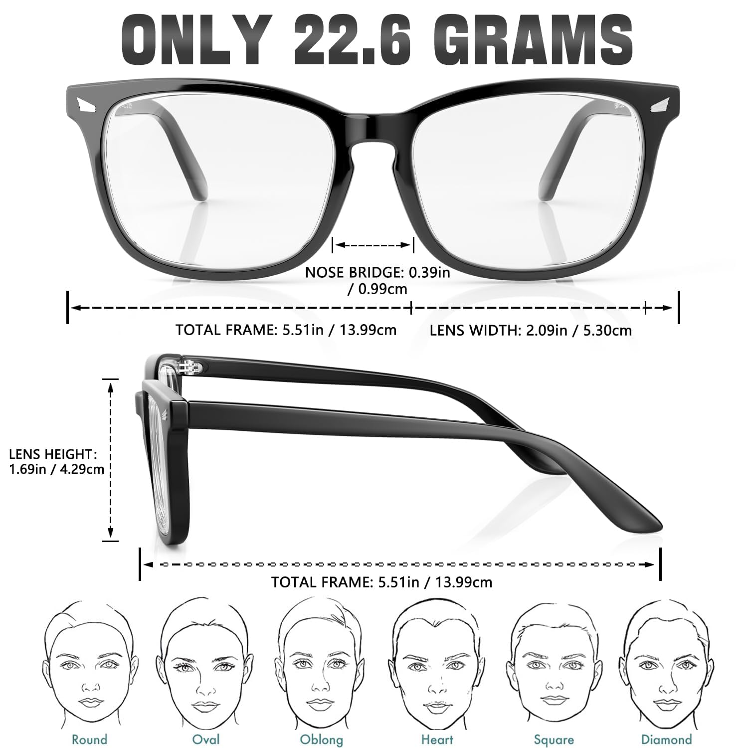 COOLOO Blue Light Blocking Glasses, Gaming Computer Glasses Anti Glare Headache Eyes Strain Glasses with Blue Light Filter, Super Light Weight Fashion - Image 3