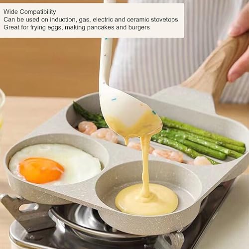 Miniatura 3 de Zerodis Mini sartén antiadherente, 3 tazas, aleación de aluminio, antiadherente, compatible con estufa eléctrica