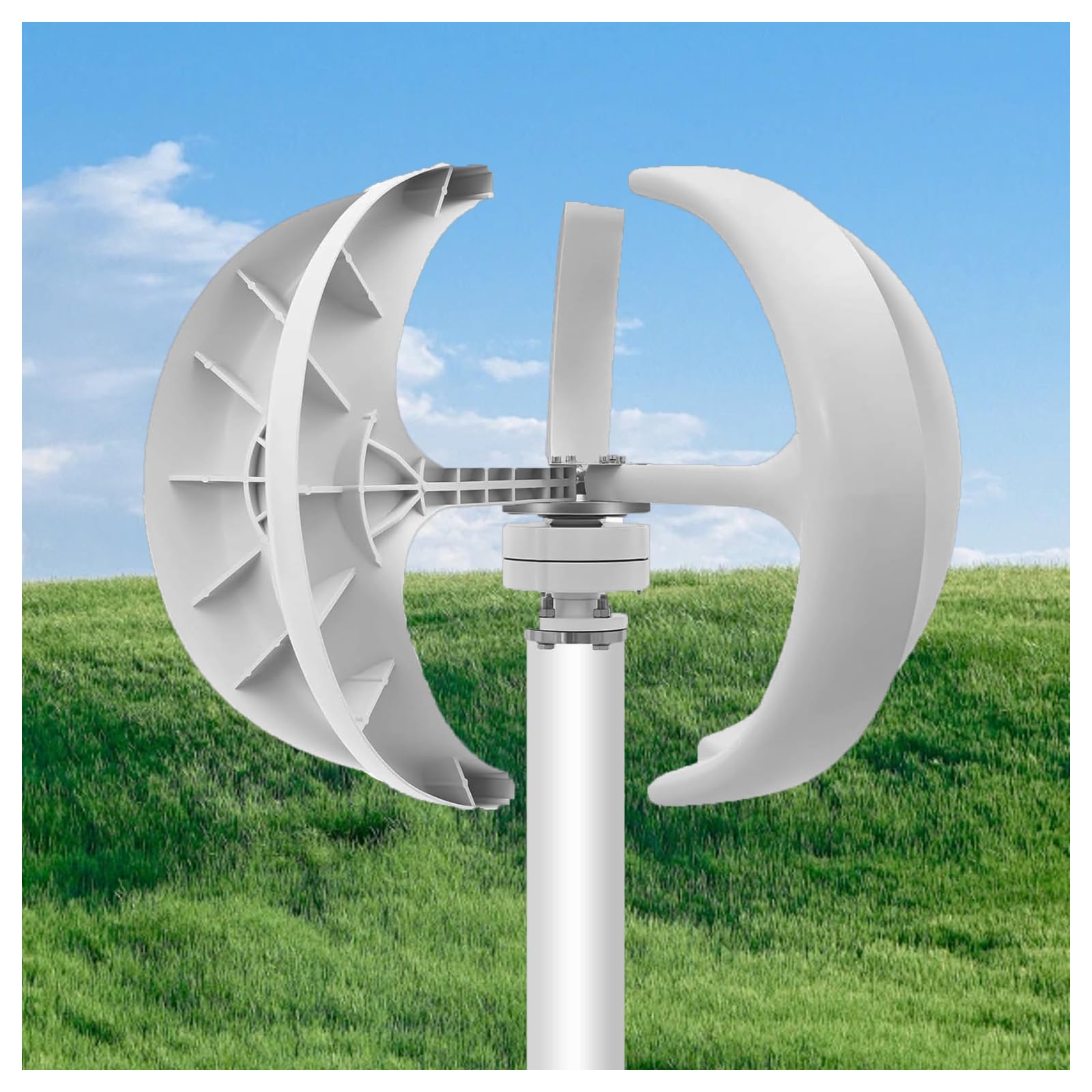 KUSOLE Wind turbine generator, 5-blade wind turbine lantern generator vertical axis controller 12000W 12V