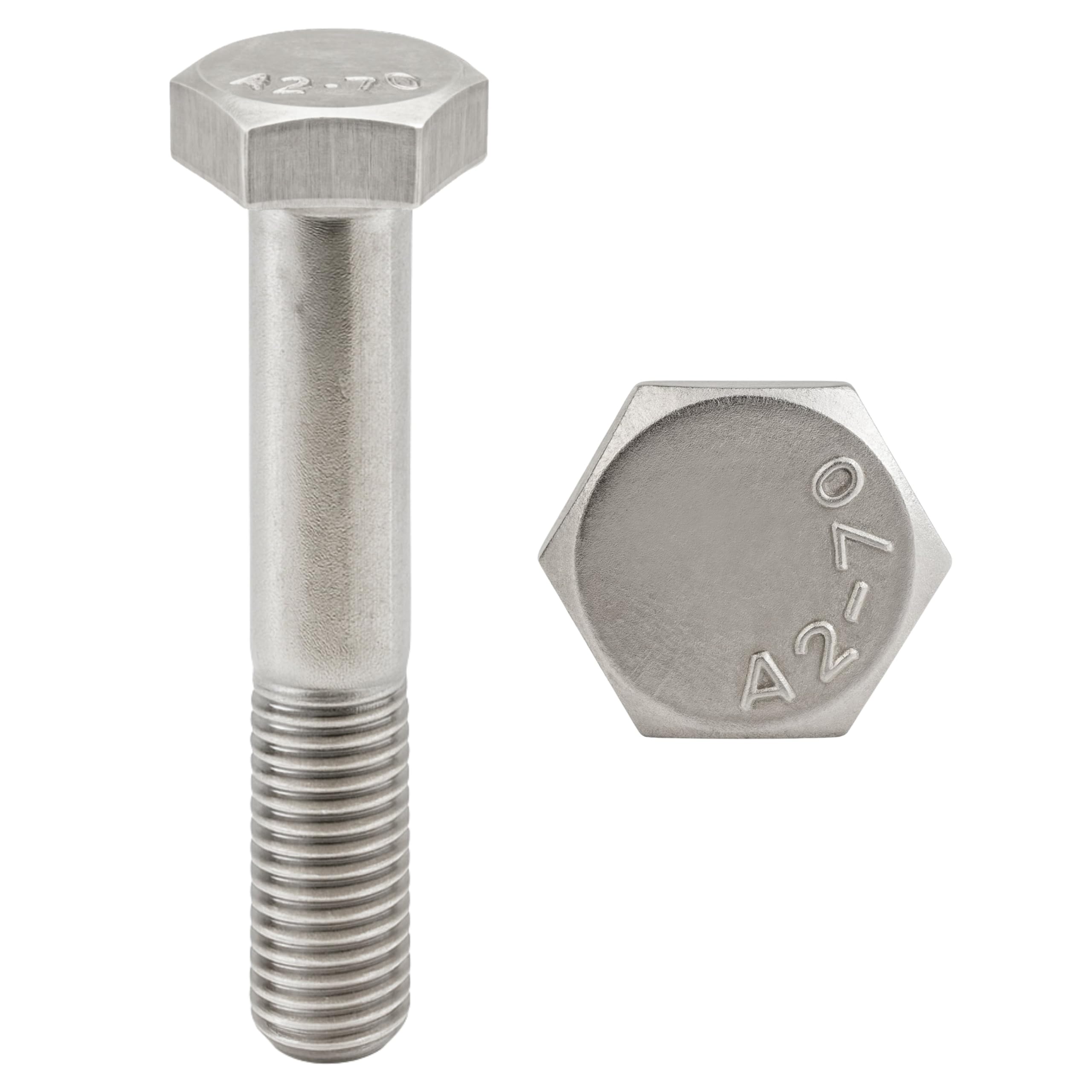M5x40 mm (30 stuks) zeskantschroeven met schacht - roestvrij staal VA A2 V2A - machineschroeven - schroefdraad roestvrij - DIN 931 - ISO 4014 | AGBERG