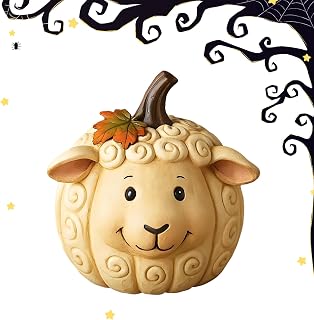 カボチャの彫刻 - 秋のカボチャ装飾 動物のかわいいフィギュア - 感謝祭 ハロウィン用デスク オフィス 学校 暖炉棚テーブル 室内パーティー装飾