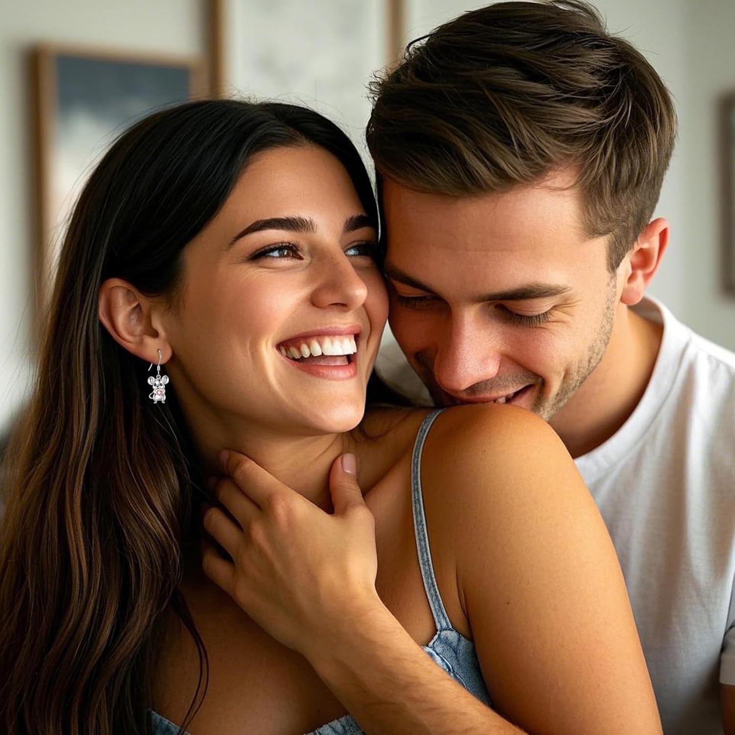 YAFEINI Mouse Earrings 925 Sterling Silver Rat Dangle Earring Animal Mice Jewelry Gifts for Women (rat earrings) - Image 4