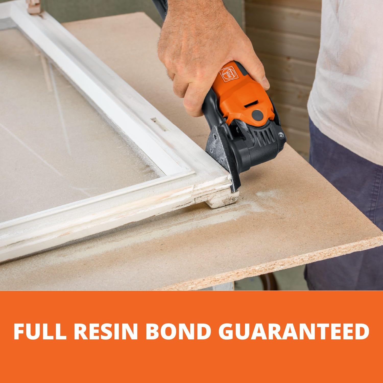 Fein Sanding Sheets with Hook & Loop Attachment - Aluminum Oxide, Full Resin Bond, Multi-Material Use, Unperforated, 240 Grit, 3-1/8" Edge Length, 50-Pack - 63717090018