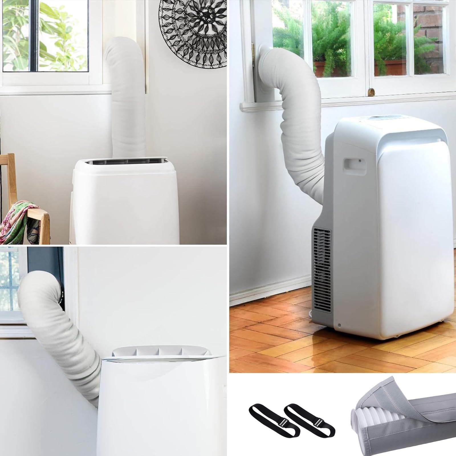 150 x 50 cm - Tuyau d'évacuation d'air - Accessoire pour climatisation portable - Housse de protection pour climatisation - Housse de protection pour climatisation et 5,9"