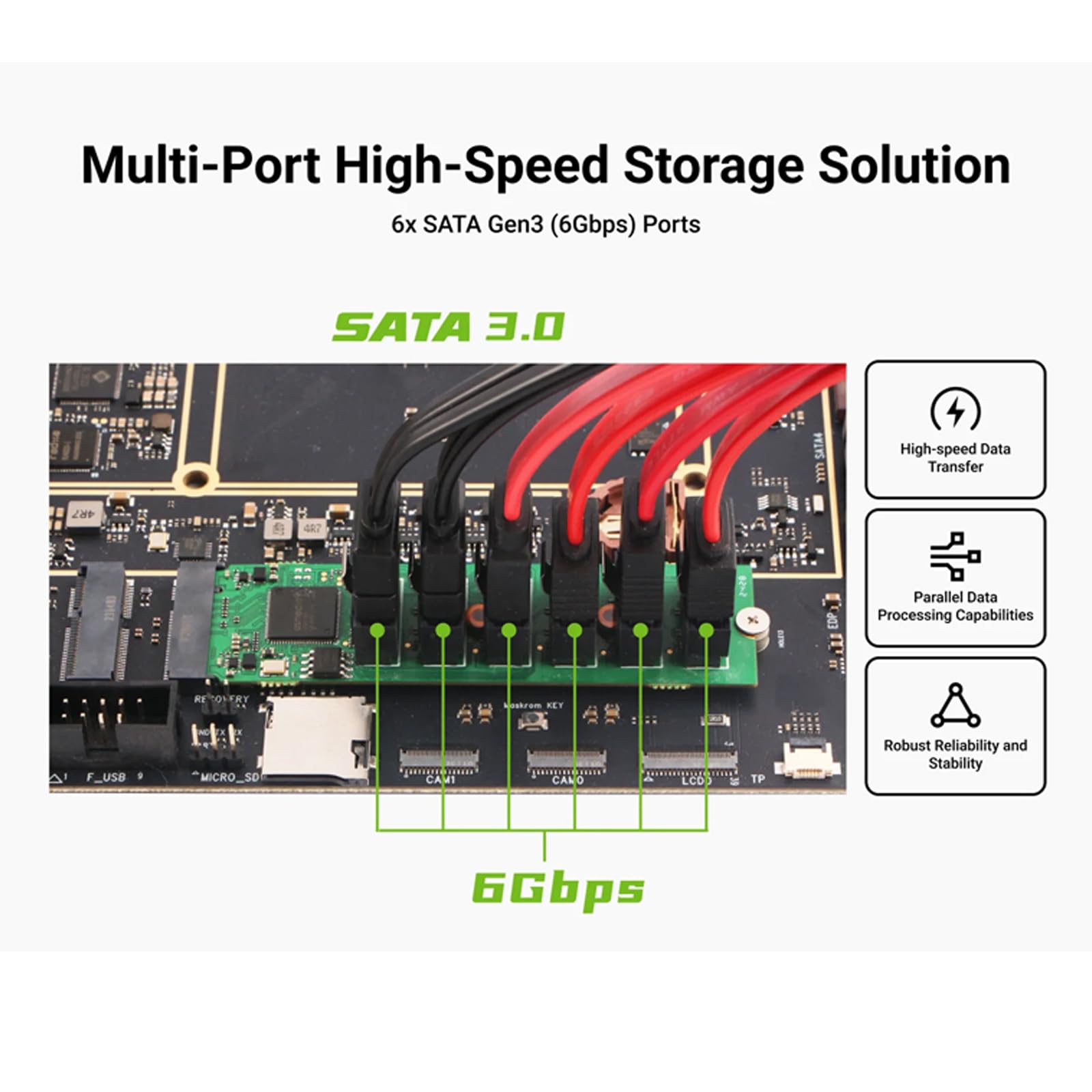 Scheda adattatore da M a 6-SATA3.0 salvaspazio per gaming