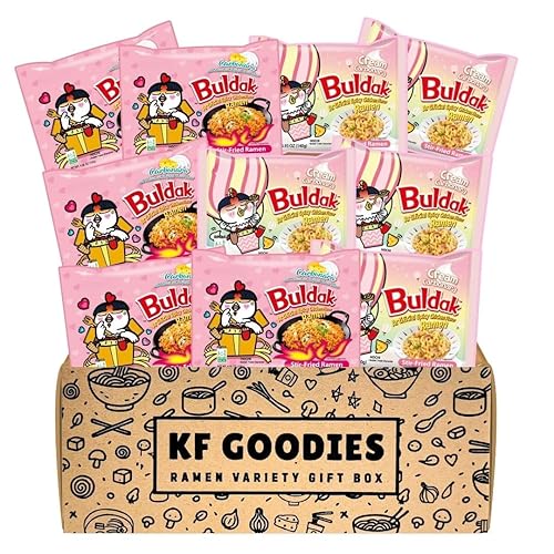 Miniatura 7 de Samyang Buldak - Fideos ramen de pollo picantes picantes, ramen coreano salteado, sabor a carbonara y jajang, paquete de 5 para cada sabor (10,