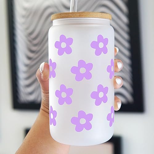 Miniatura 2 de Sip Sip Hooray Personalized Name Glass Cup with Daisy  Personalized Tumbler Gifts for Women, Teachers, Bridesmaids, Birthdays, Mom, Valentines