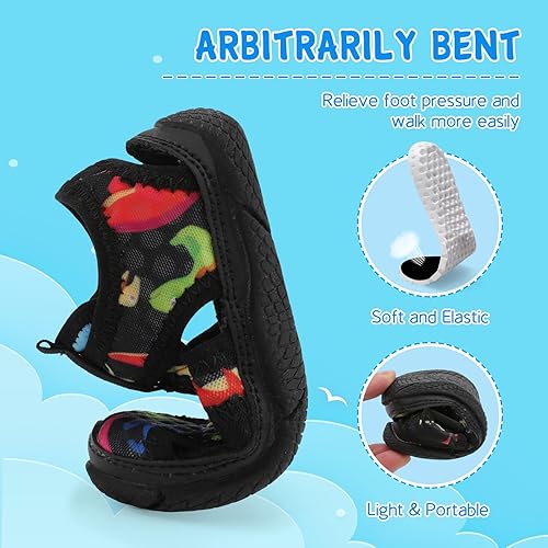 Miniatura 5 de Besroad Qucik Dry Sport - Sandalias de agua para niños y niñas, antideslizantes, calcetines acuáticos, zapatos de natación