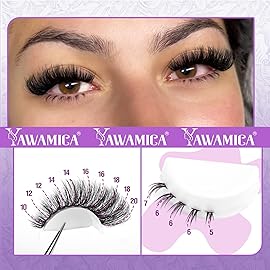 Yawamica Cluster Eyelash Extensions Fluffier Lash Clusters with Bottom Lashes 200D Volume Individual Lashes 315pcs Wispy Eyelash Clusters 10-20mm DIY Lash Extension at Home