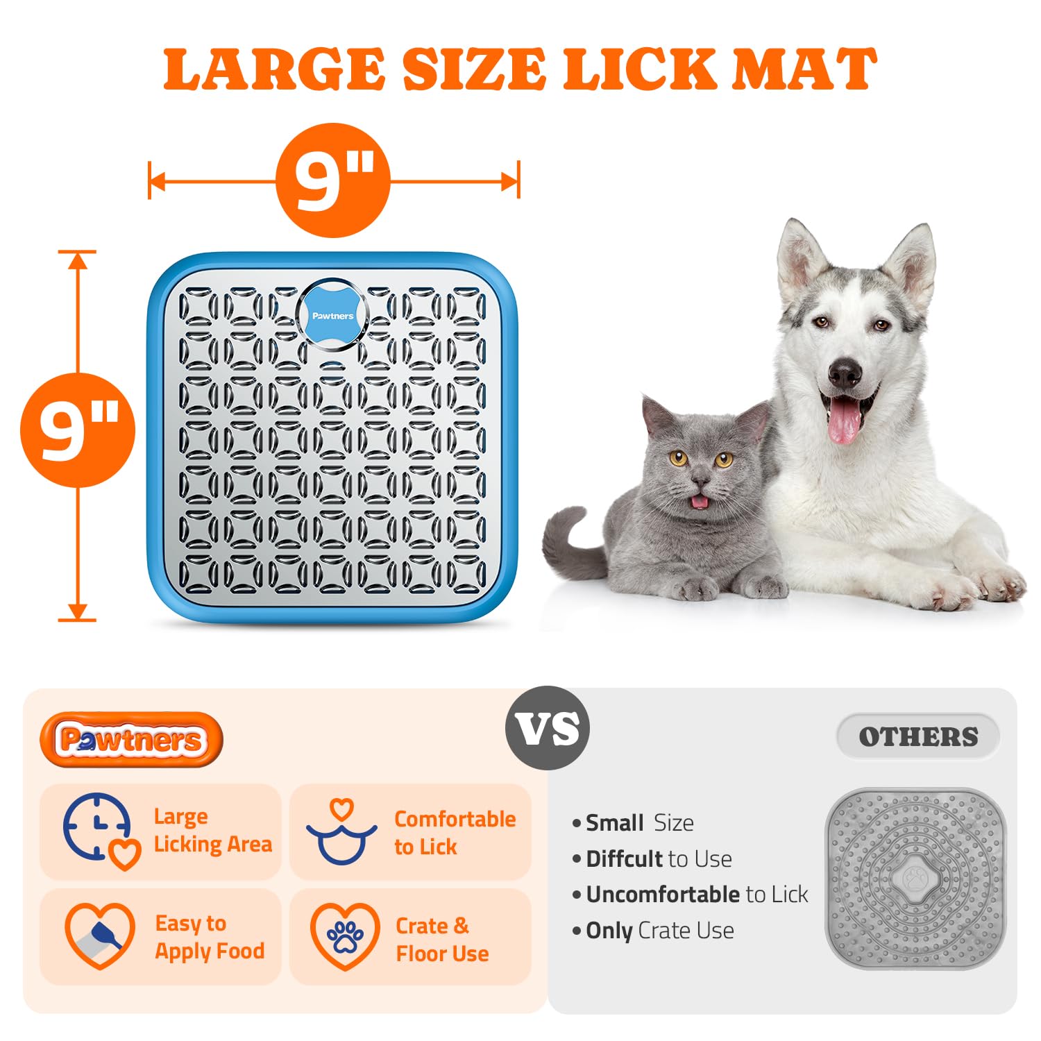 Leckmatte für Hunde:2 Pack Edelstahl Leckmatte für Katzen, Kiste Leckmatte für Hunde Große Rasse, Hund Slow Feeder Matte zum Baden Fellpflege, Langsames Füttern, Langeweile & Angstreduzierer, Blau