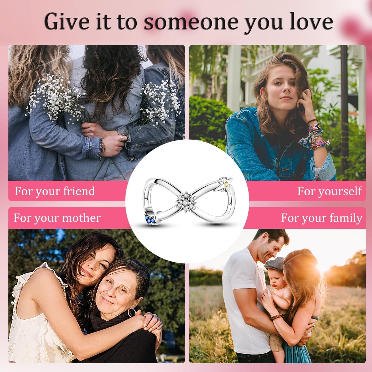 MULA 925 Sterling Silver Charms for Bracelets and Necklaces Family Letters Dangle Pendants Airplane Travel Beads Family Tree Jewelry Charms for Women - Image 6