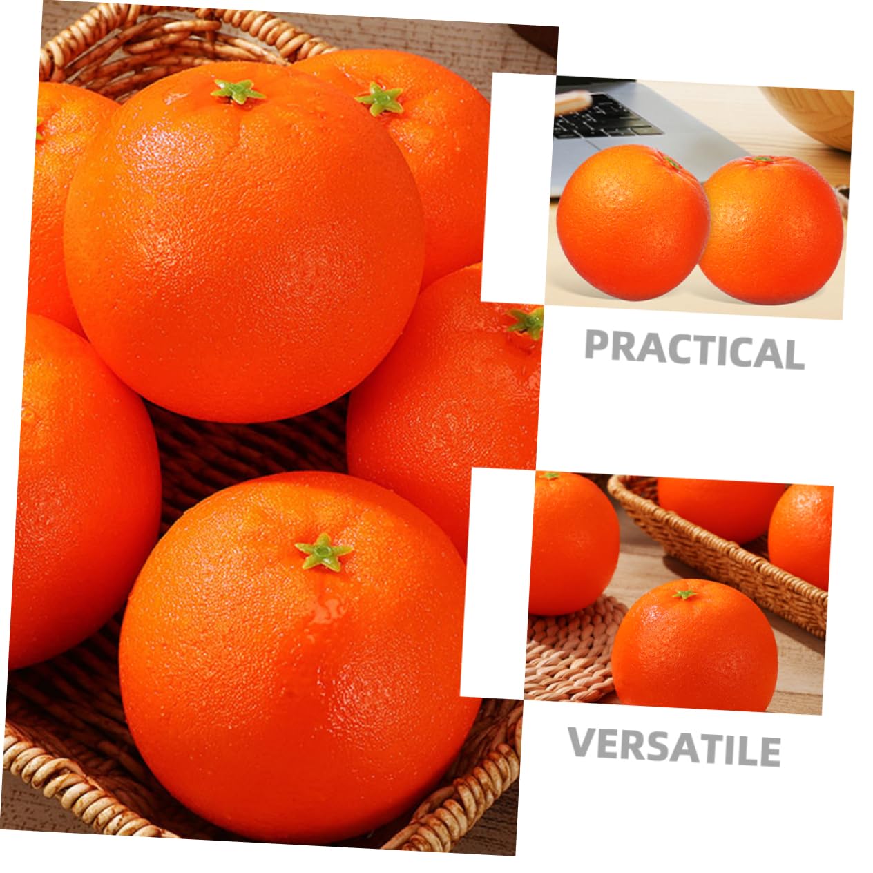 IMIKEYA 40 STK Simuliertes Orangefarbenes Modell Szenenschmuck Dekorative Künstliche Früchte Desktop-deko Mit Künstlichen Orangen Restaurant-Display-Obst Obst-Modell- Schaum