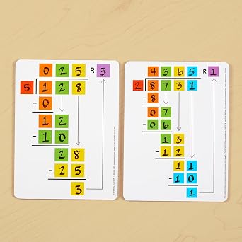 Really Good Stuff Beginning Long Division Dry-Erase Boards - 6 Boards