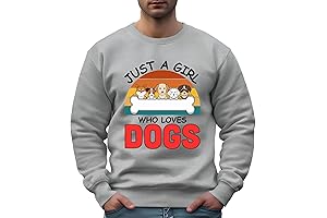 Just a Girl Who Loves Dogs Print Sweatshirt For Dog Owner