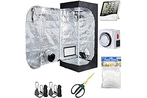 24"x24"x48" Grow Tent Room Kit for Indoor Plants with Reflective Walls and Hydroponic Accessories