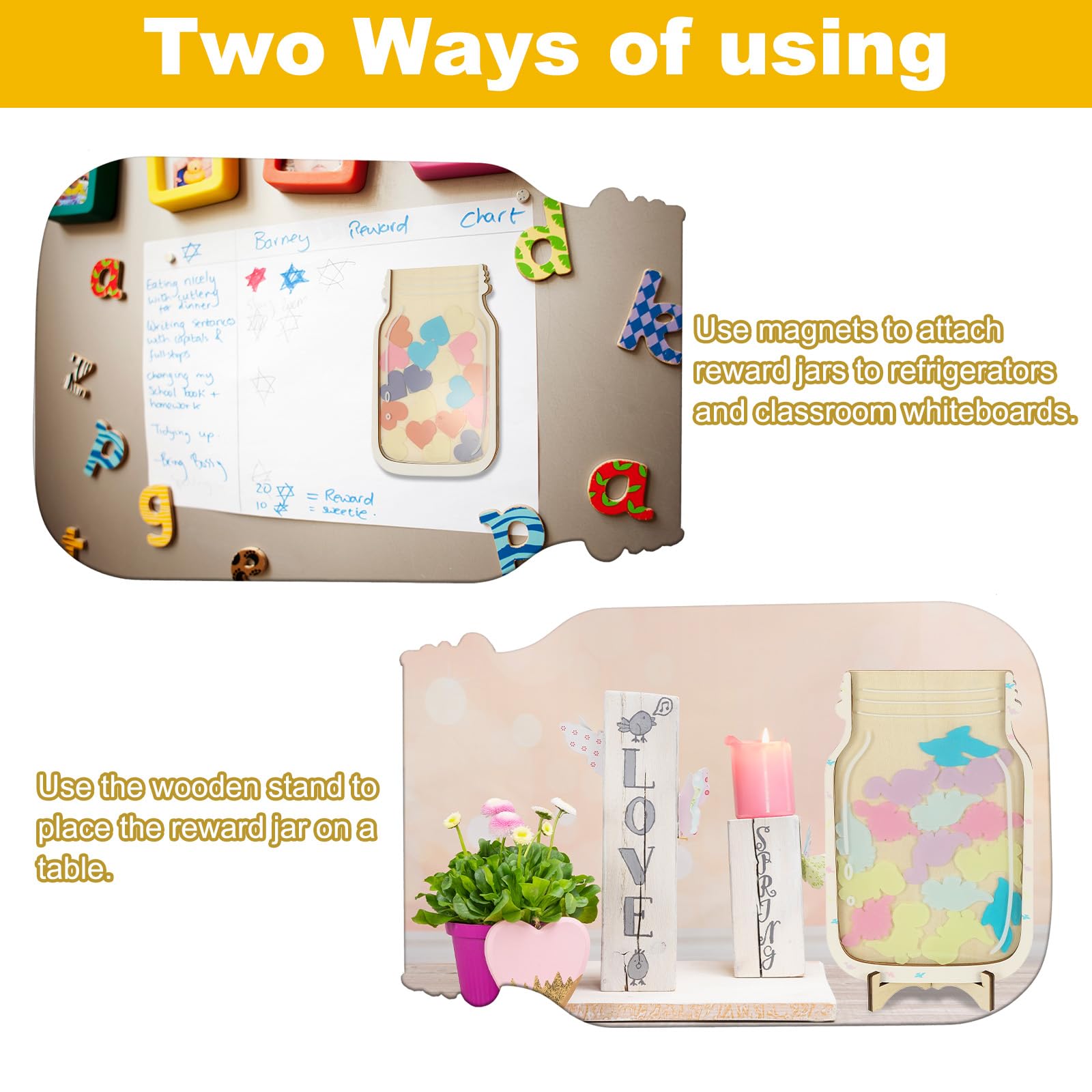 Reward Chart Stars Reward Jar Children Reward Jars For Kids Potty ...