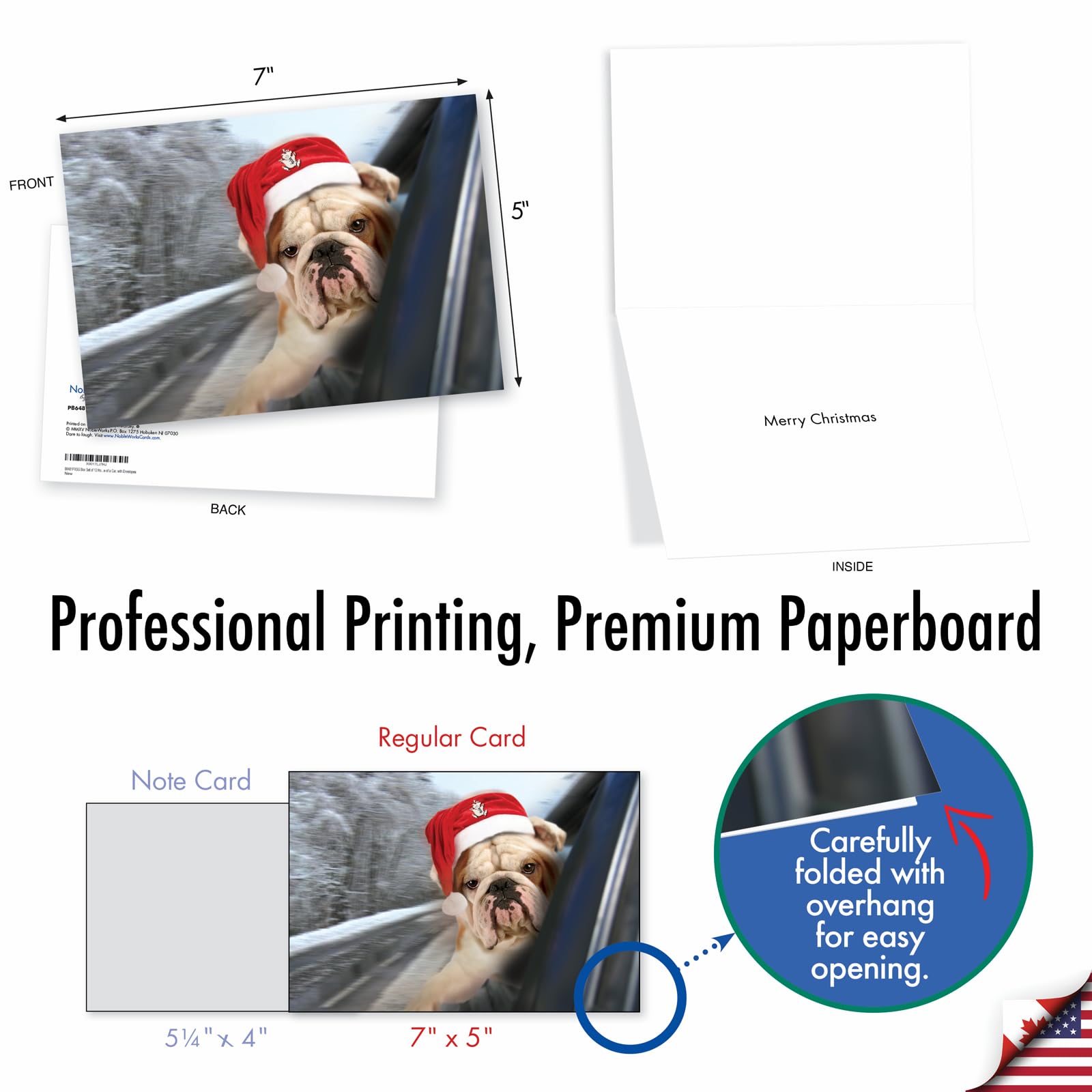 Nobleworks papier Drôles de Noël carte 12 Christmas Card Pack (SKU:B6481FXSG)