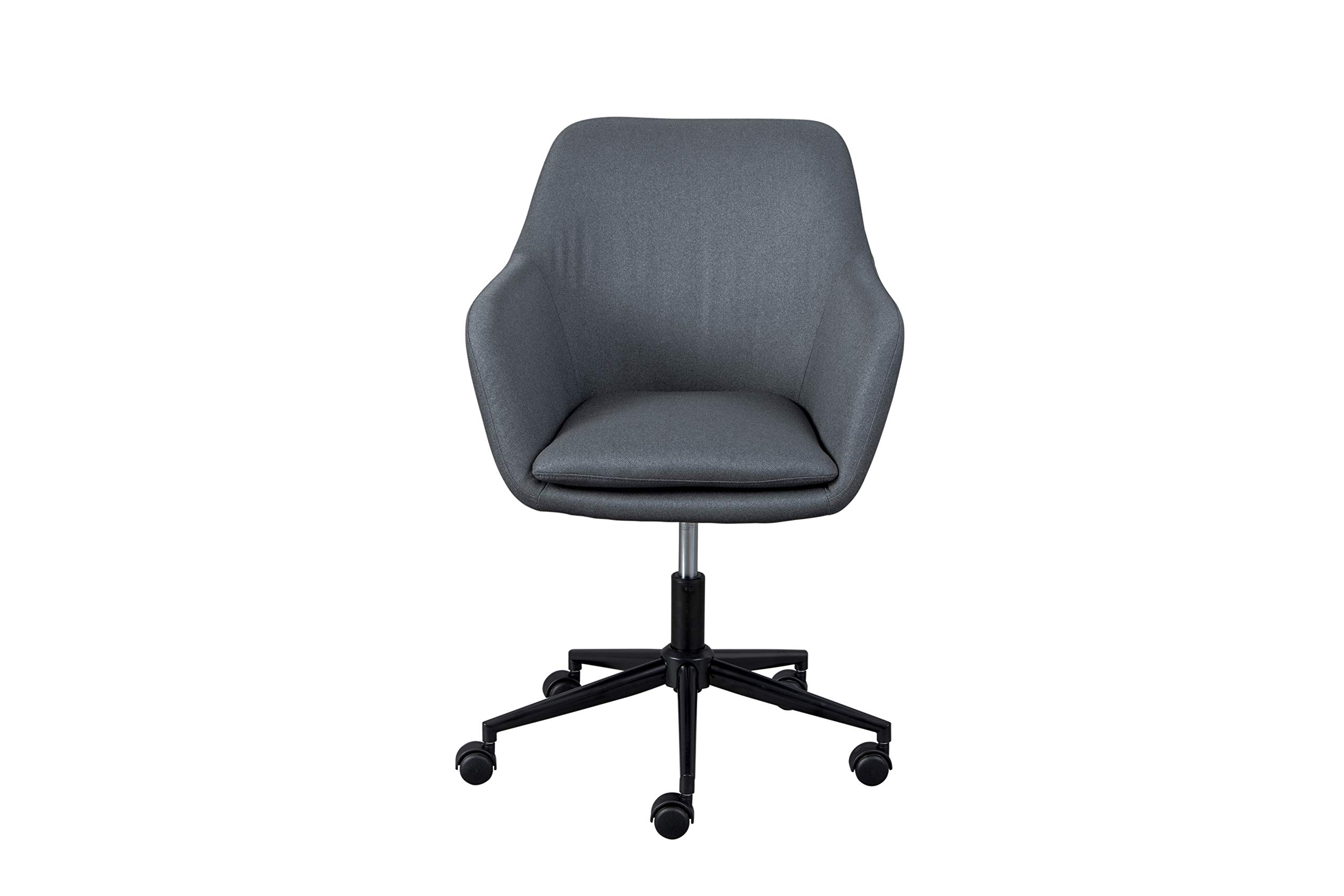 Inter Link - Sedia girevole - Sedia da ufficio - Home Office - Sedile a secchiello - Altezza regolabile - Ruote di sicurezza - Workrelaxed - Fino a circa 100 Kg - Grigio