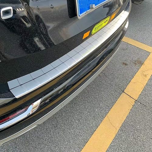 Miniatura 7 de Rqing Para Volvo XC90 2016 2017 2018 2019 2020 2021 2022 2023 Cubierta de placa de protección de parachoques trasero de acero inoxidable (mate)