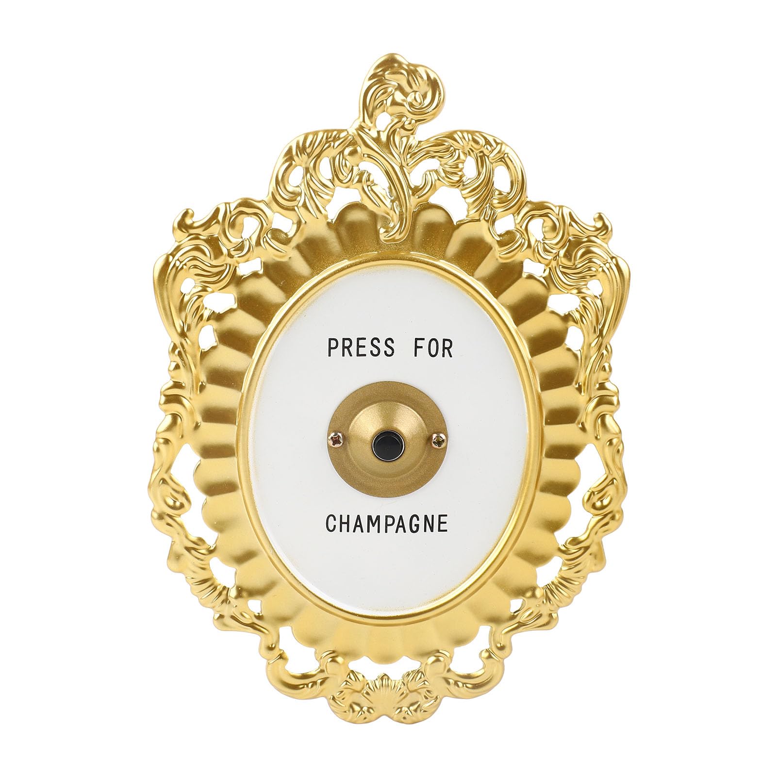 Sonnette de porte vintage pour Halloween en métal couleur champagne rétro