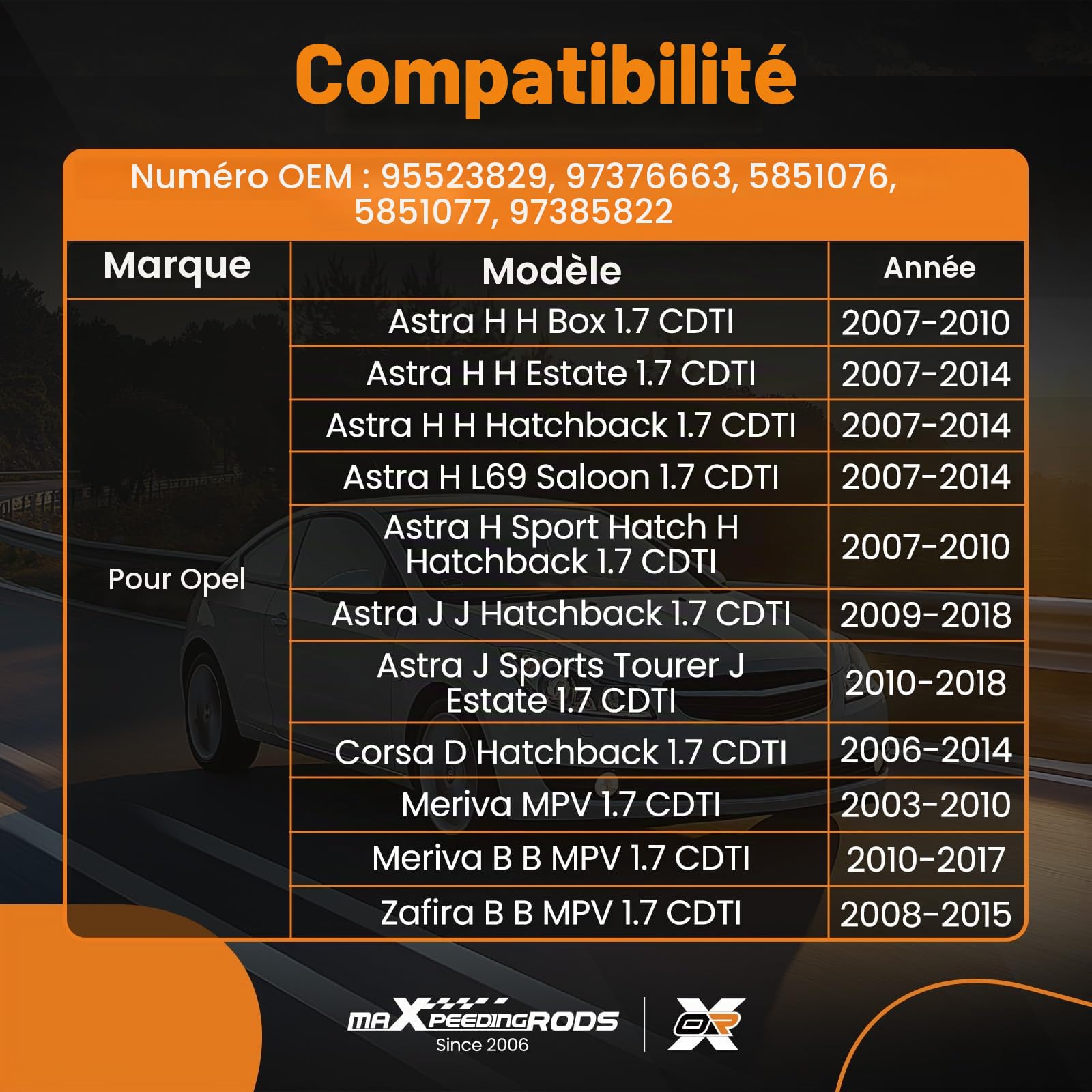 maXpeedingrods Vanne EGR de recirculation des gaz d'échappement pour Opel | pour Astra H J Zafira B Corsa D Meriva A B Zafira B 1.7 CDTI 93736663 5851076
