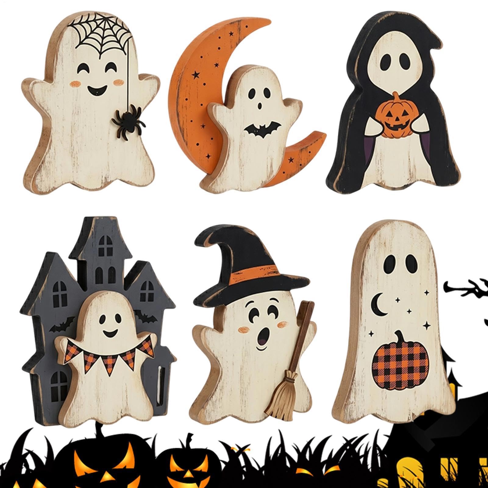 Decorazioni Di Halloween Fantasma Carina Decorazione Per Interni In Legno