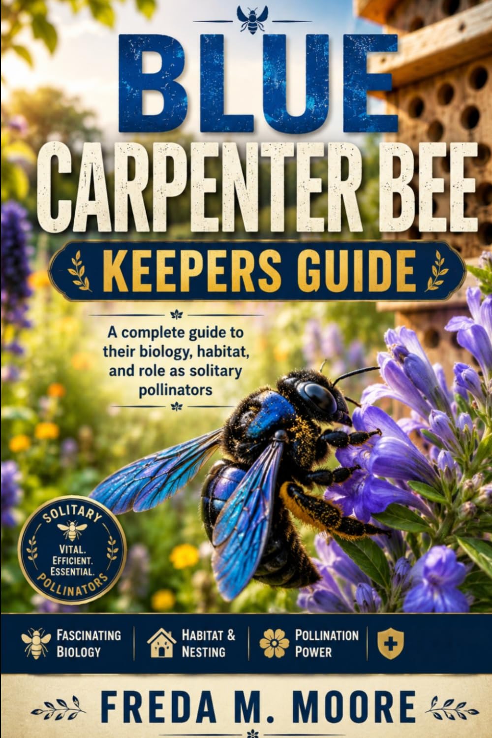 BLUE CARPENTER BEE KEEPERS GUIDE: A complete guide to their biology, habitat, and role as solitary pollinators