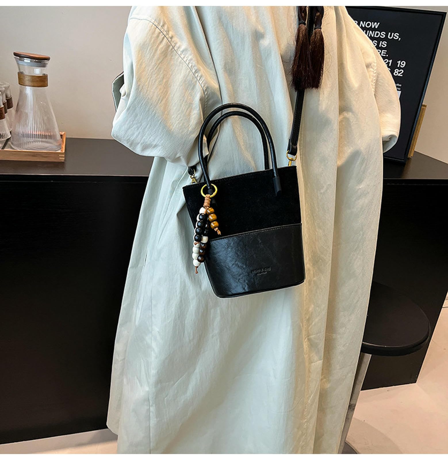 Damentaschen Damenhandtasche Aus Pu-Leder;geeignet Als Arbeitstasche Oder Umhängetasche -schwarz