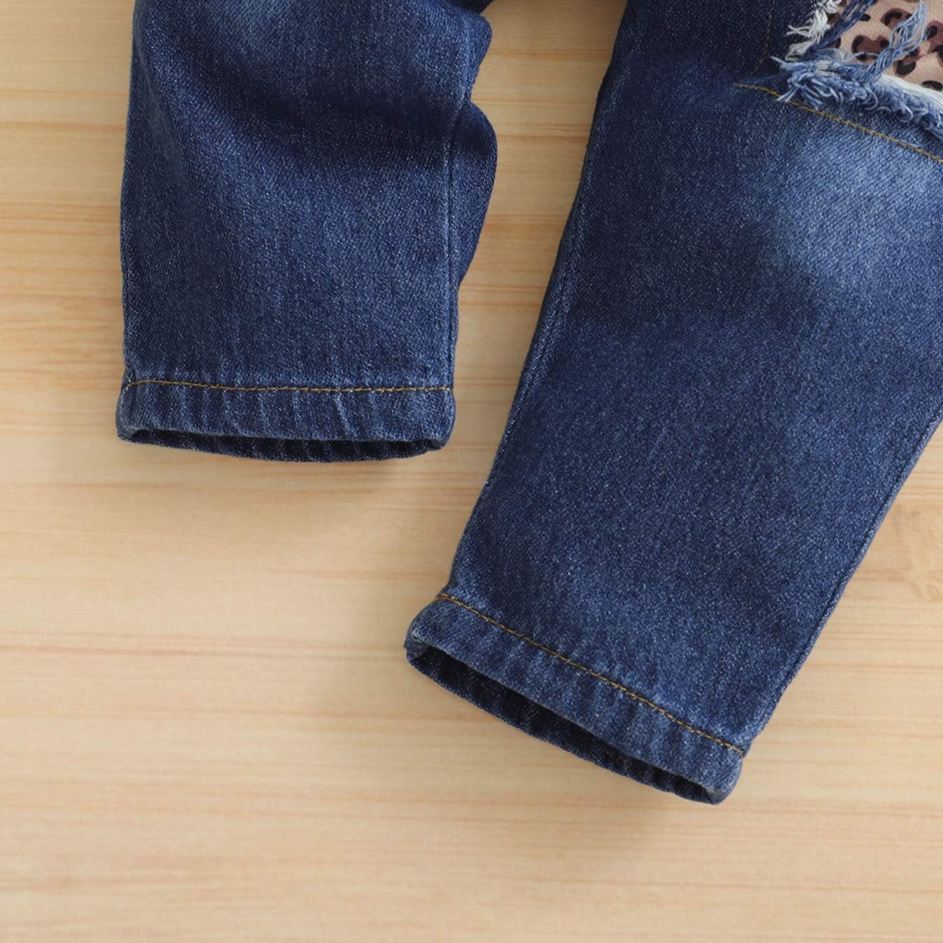 Shalofer Baby Girl 2nd Birthday Outfits Denim Jeans Clothes Set - Image 7