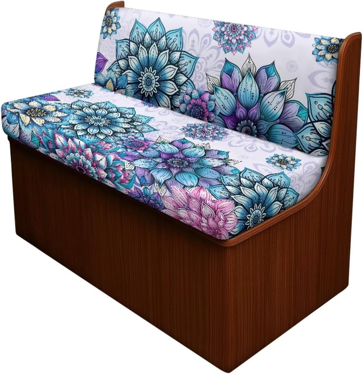 Boho Flowers 2pcs RV Dinette Cushion Covers Stretch Loveseat Slipcover RV Sofa Cover Furniture Protector Kids Pets Friendly Couch Cover for Cushion