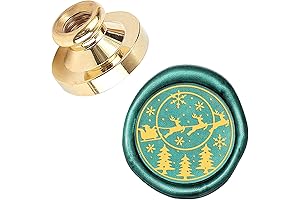 Santa Claus Sled and Snowflake Wax Seal Stamp