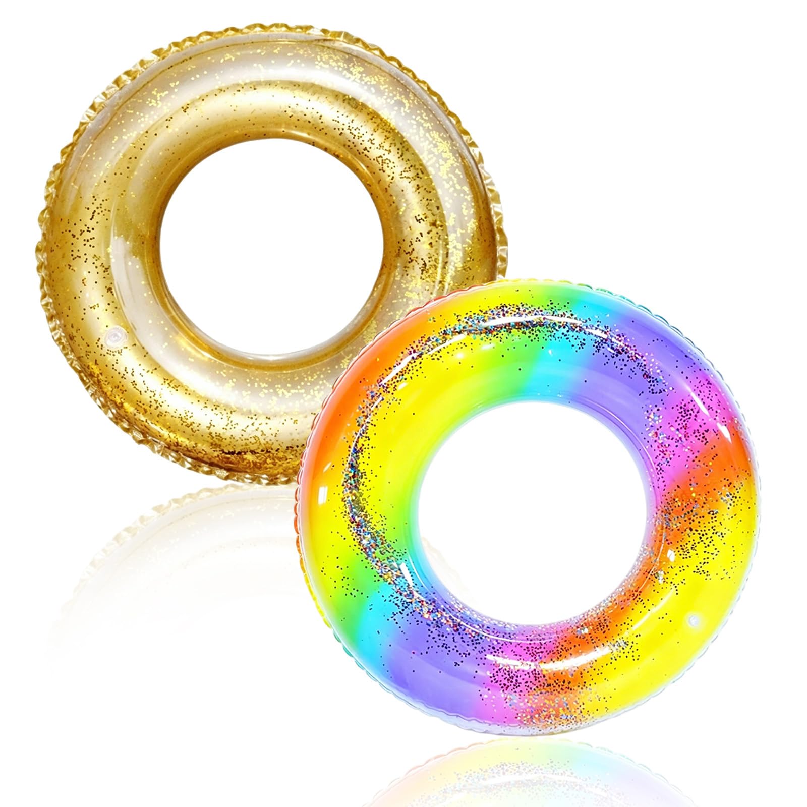 2 Pcs Rubber Rings for Kids Inflatable Pool Toys