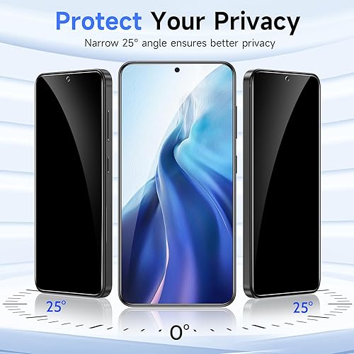 Miniatura 9 de WYQLTD Paquete de 2 protectores de pantalla de privacidad para Samsung Galaxy S24 Plus, vidrio templado, antiespía, desbloqueo de huellas