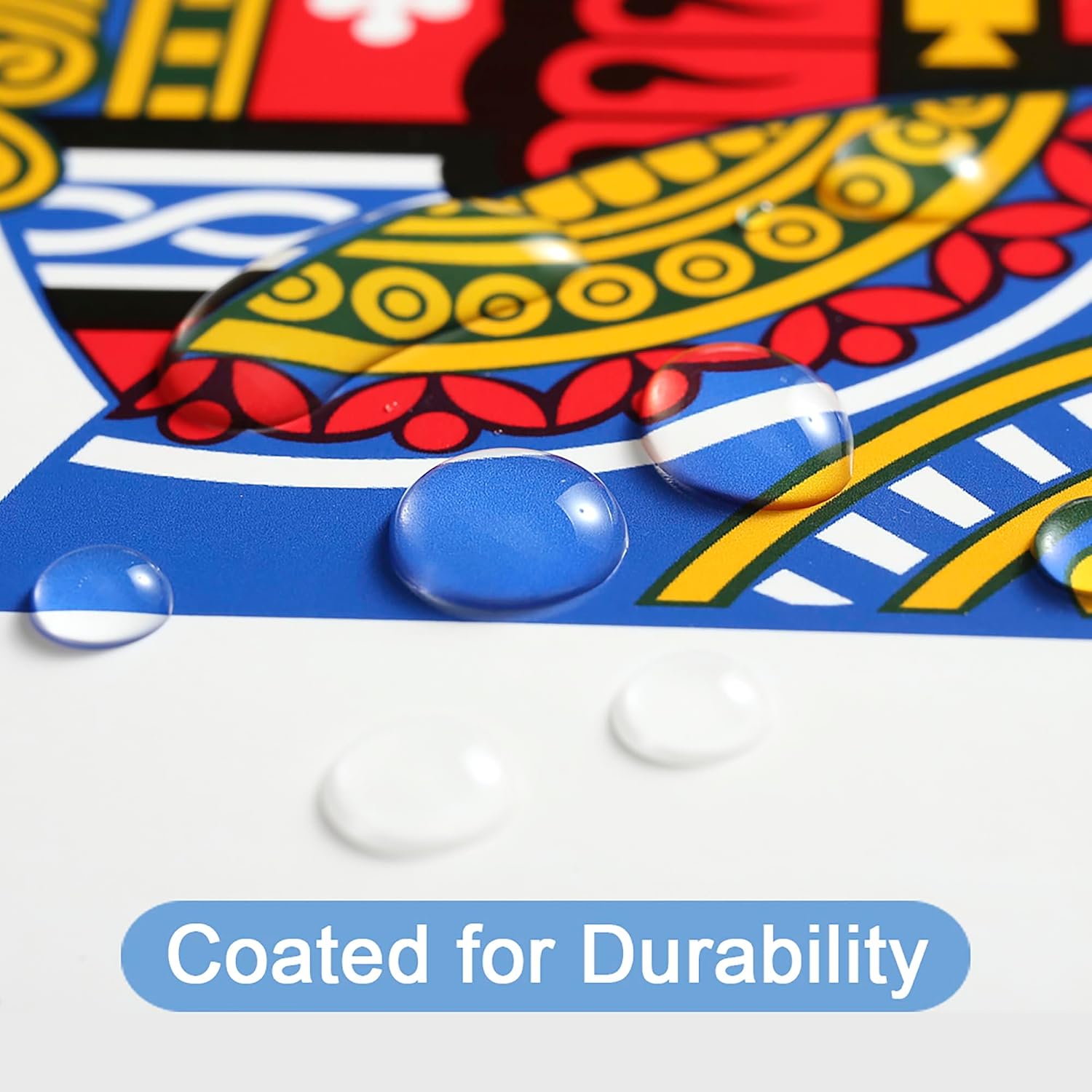 Jumbo Playing Cards 8x11 in - Oversized Full Deck, Giant Cards | 54-card deck on 350g coated cardstock - ideal for parties, low vision players, kids' math learning & outdoor games