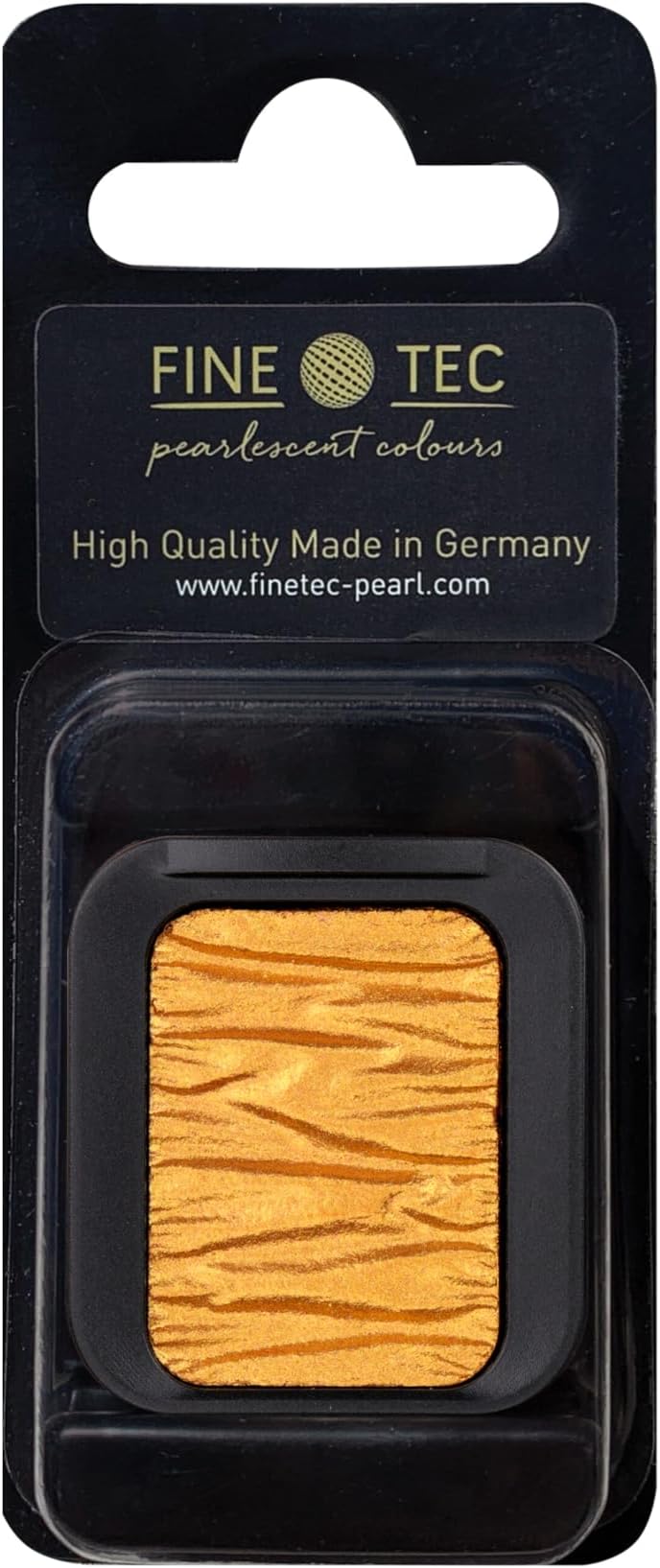 Finetec Pearlescent Watercolor Pan Refill, Metallic Royal Gold (F0625)