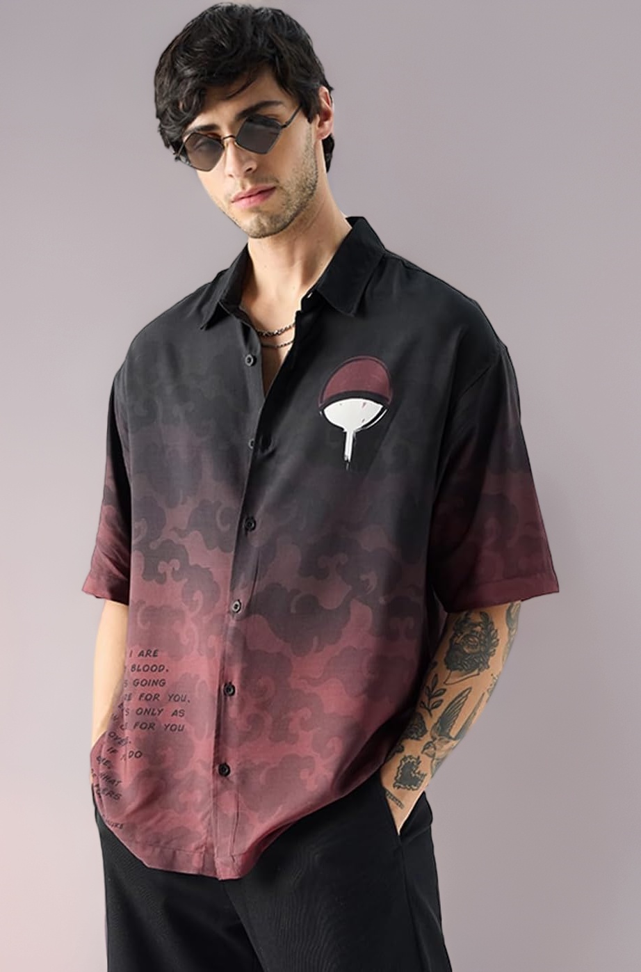 The Souled Store Men's Cotton Oversized Fit Shirt