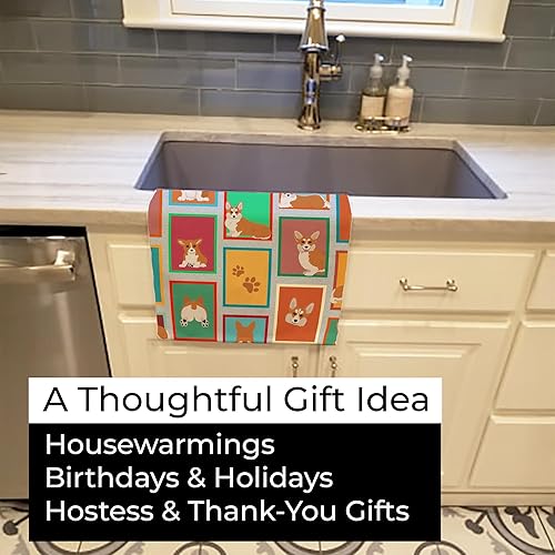 Miniatura 4 de Caroline's Treasures MLM1101KTWL - Lotes de color rojo y blanco Pembroke Corgi toalla de cocina Pembroke Paños de cocina toalla de mano toalla