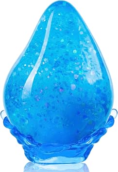 Squishy Drop Stress Balls Squeeze Toys for Kids Adults, Drop Gel Filled Sugar Balls Stress Relief for Boys Girls, Soft Stretchy Silicone Sensory Fidget Toys for Autism, Ideal Gifts, Ages 3+ Blue