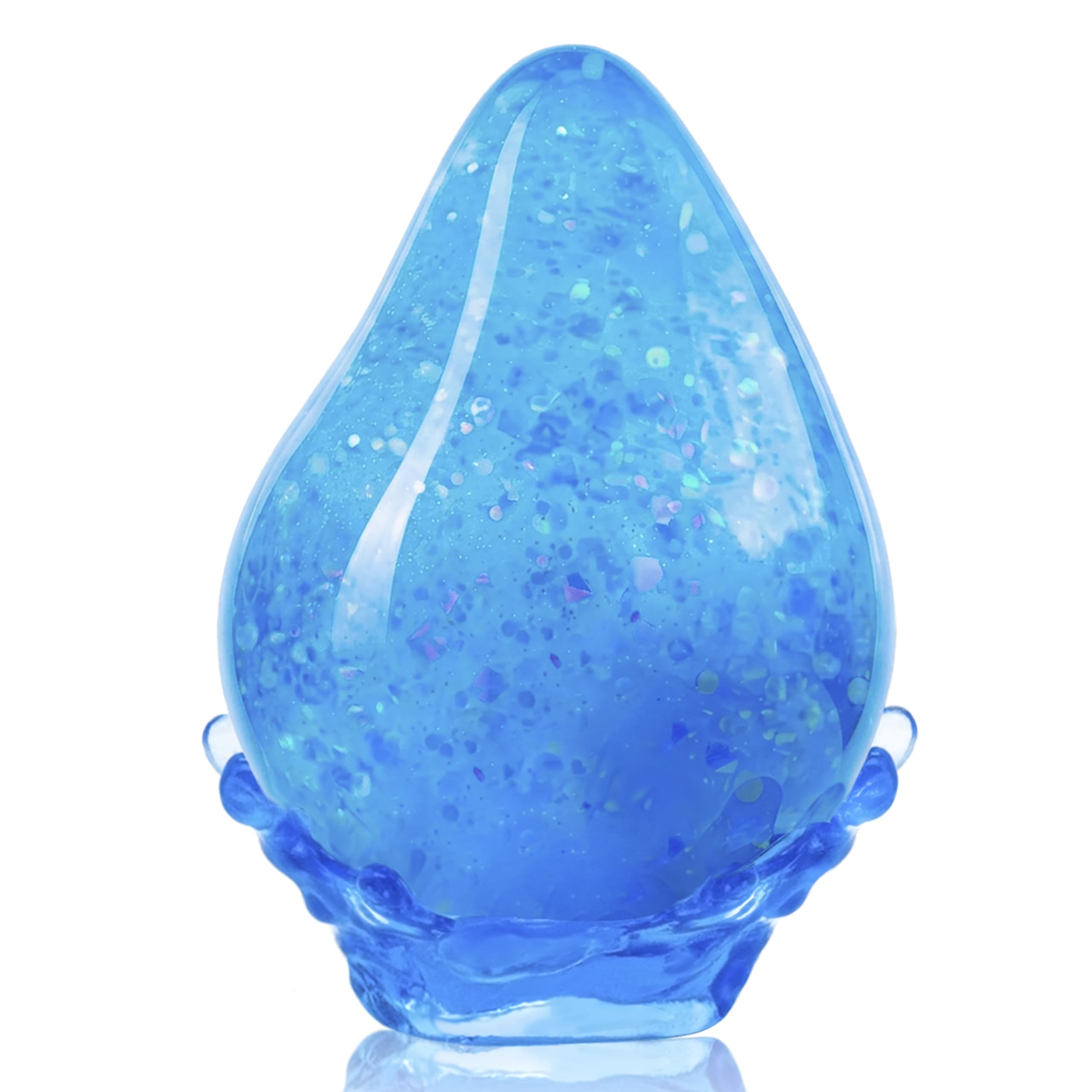 Squishy Drop Stress Balls Squeeze Toys for Kids Adults, Drop Gel Filled Sugar Balls Stress Relief for Boys Girls, Soft Stretchy Silicone Sensory Fidget Toys for Autism,, Ages 3+ (Blue)