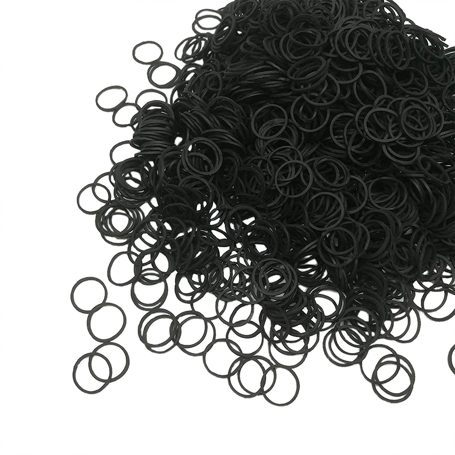Magic Providers Rubber Bands 1000+ Pcs Elastic Band Loop School Office Supplies Stationery Black Elastic Loop for Offices use | Home | Kitchen | Hair Styles - 100 Grams Black Rubber Band (Small Size)