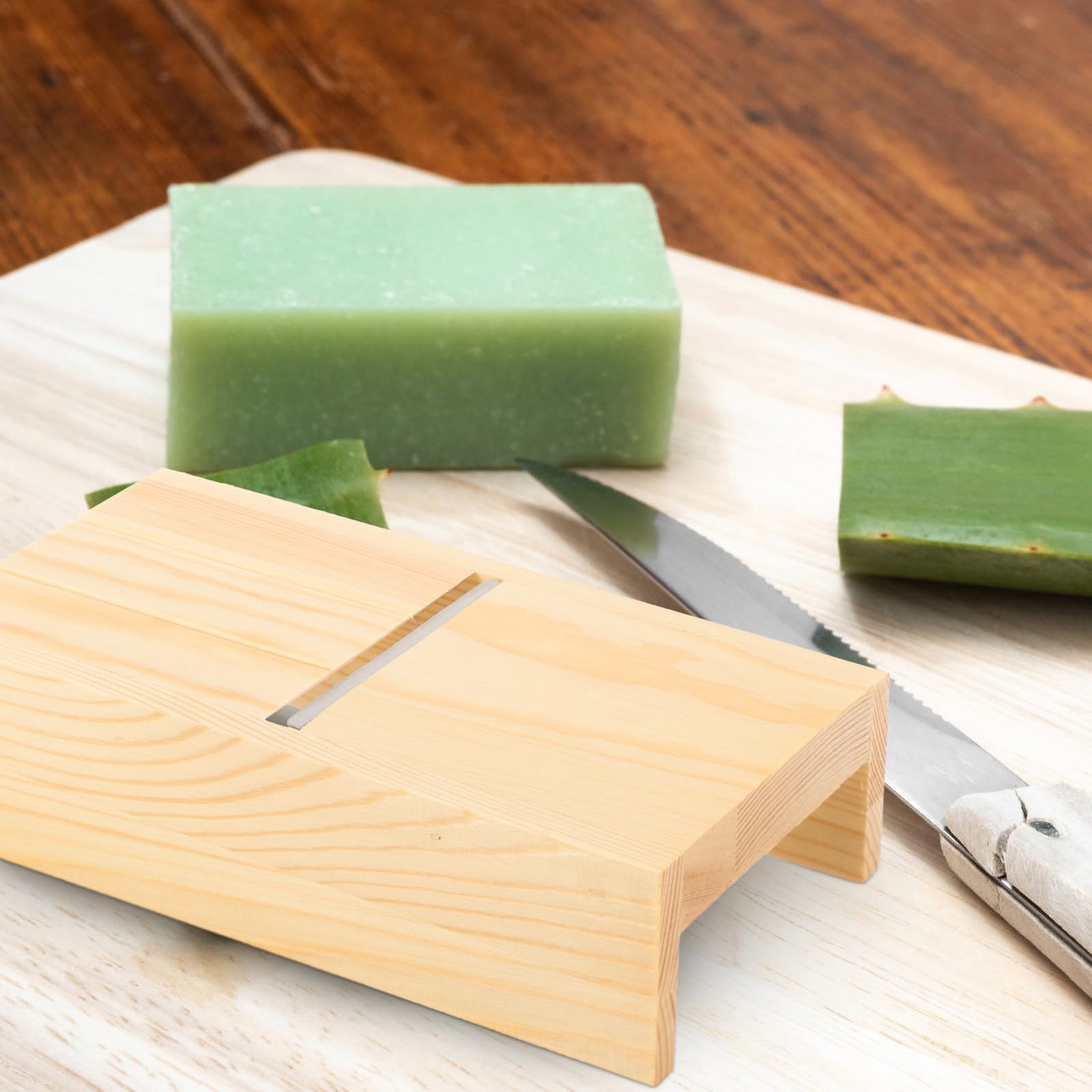 Affettatrice per Formaggio in Acciaio Inox e Legno Beige, Facile da Usare e Pulire, per Burro e Sapone in Uso Domestico e Professionale