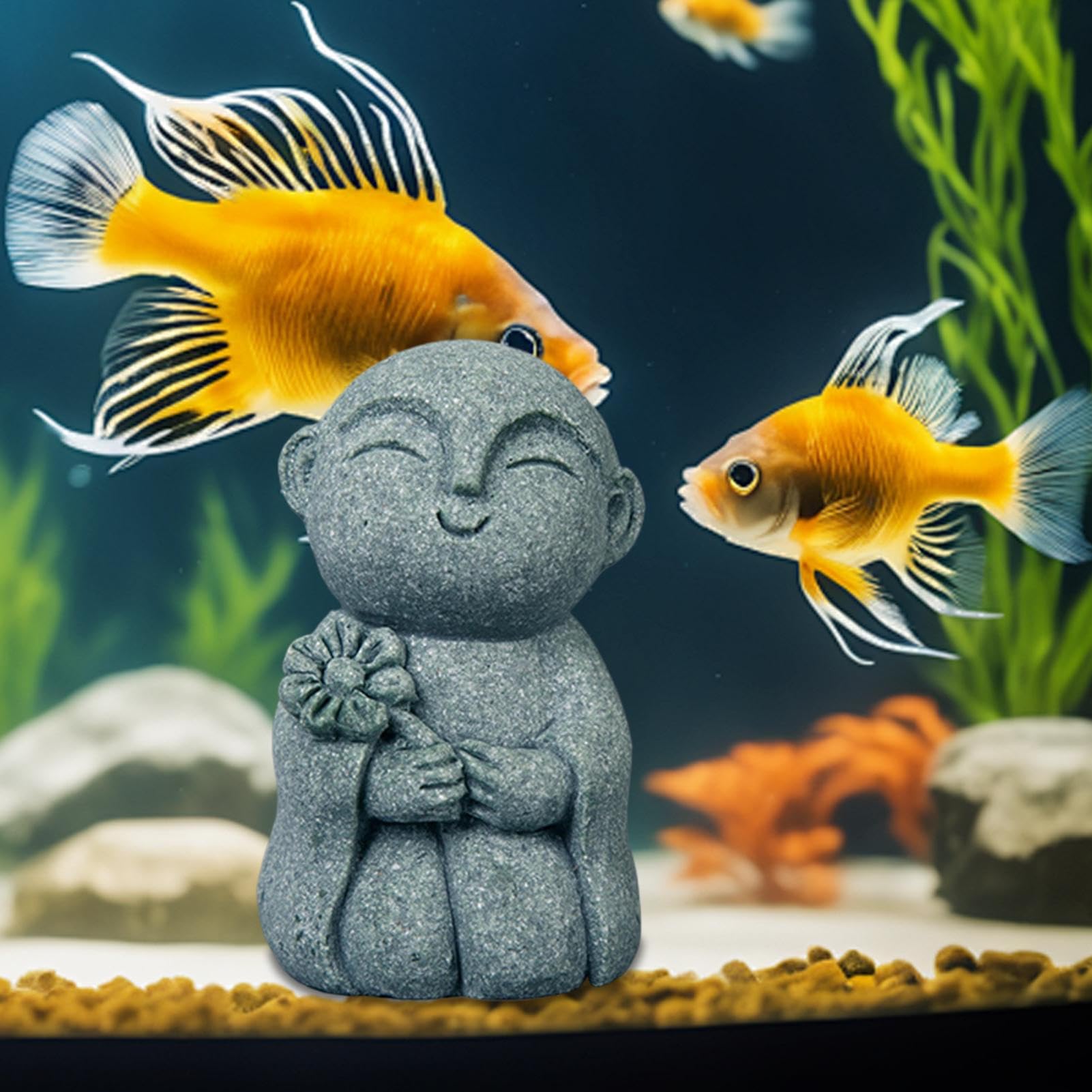 Figurines de Bouddha en Pierre pour Jardin, Sculpture Bouddhiste Spirituelle