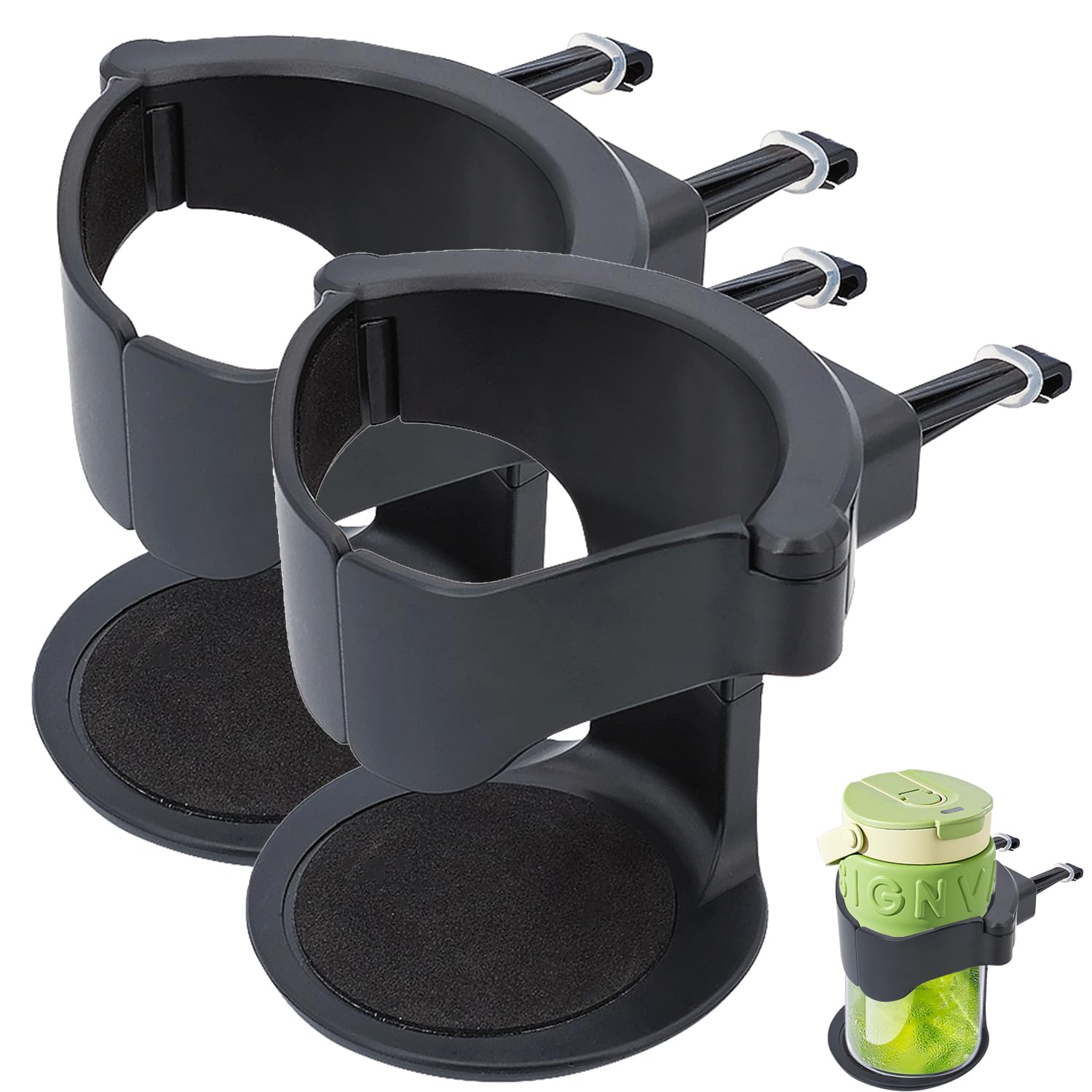 Tomtary2Pcs Car Cup Holder Adjustable Bracket Air Vent Drink Cup Holder keep Balanced and Stable Automotive Cup Holders Anti-Slip Car Cup Holder Expander for Most Cars Trolleys
