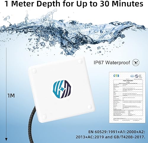 Miniatura 2 de MASWELL Tornillo de antena GPS y montaje adhesivo 3M Antena GNSS macho SMA GPS GLONASS BEIDOU GAILEO L1 Banda 1561-1602MHz IP67 Cable de