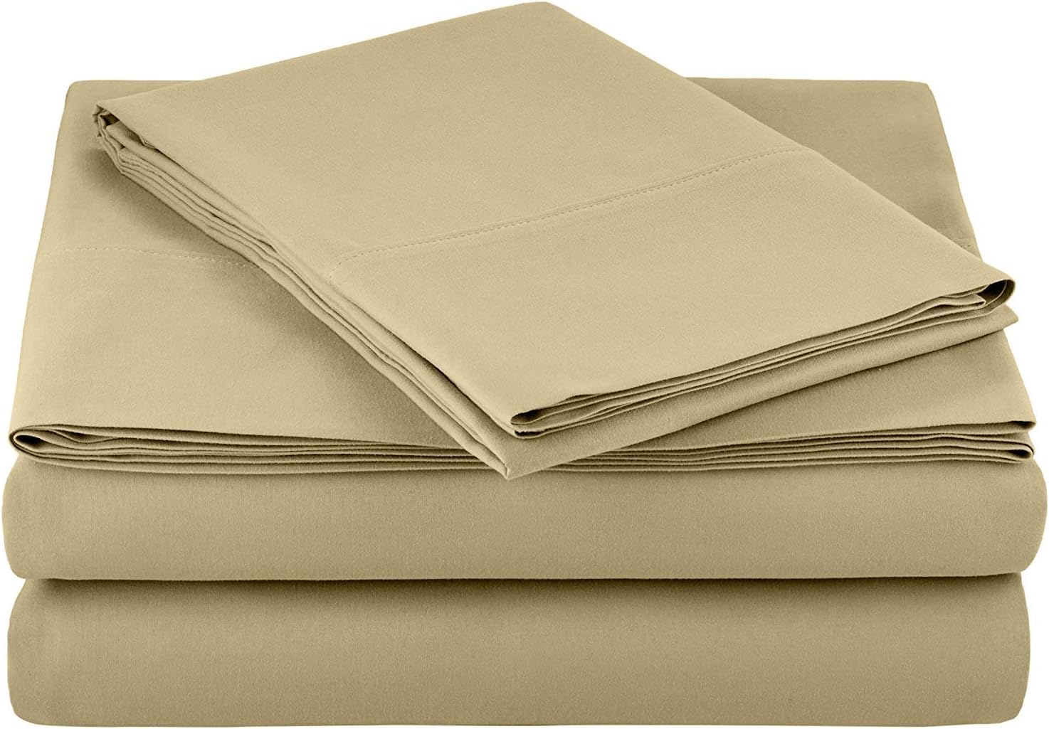 King Size Sheet Sets Taupe Solid-100% Cotton Sheets-400 Thread Count King Size Sheets - Long Staple King Cotton - 400 TC King Sheet Set - Cotton King Bed Sheets Set - Pure Cotton - High Thread Count