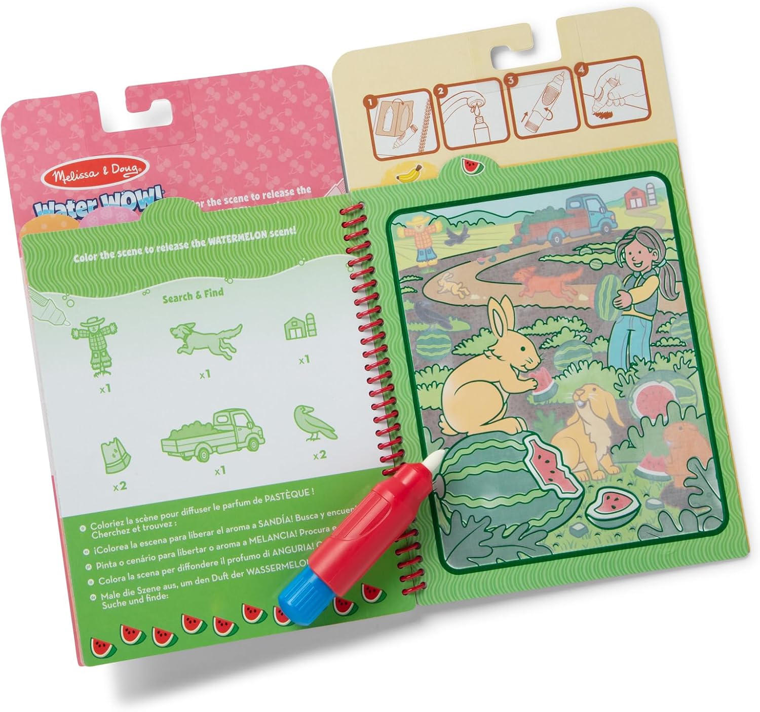 Melissa & Doug 2-Pack Scented Water Wow!, Fruits & Treats Coloring Book Set | 2 Reusable Scented Boards, Refillable Water Pen, Mess-Free Travel Toys, Arts & Crafts, Sensory Play, Preschool Toys, Ages 3+