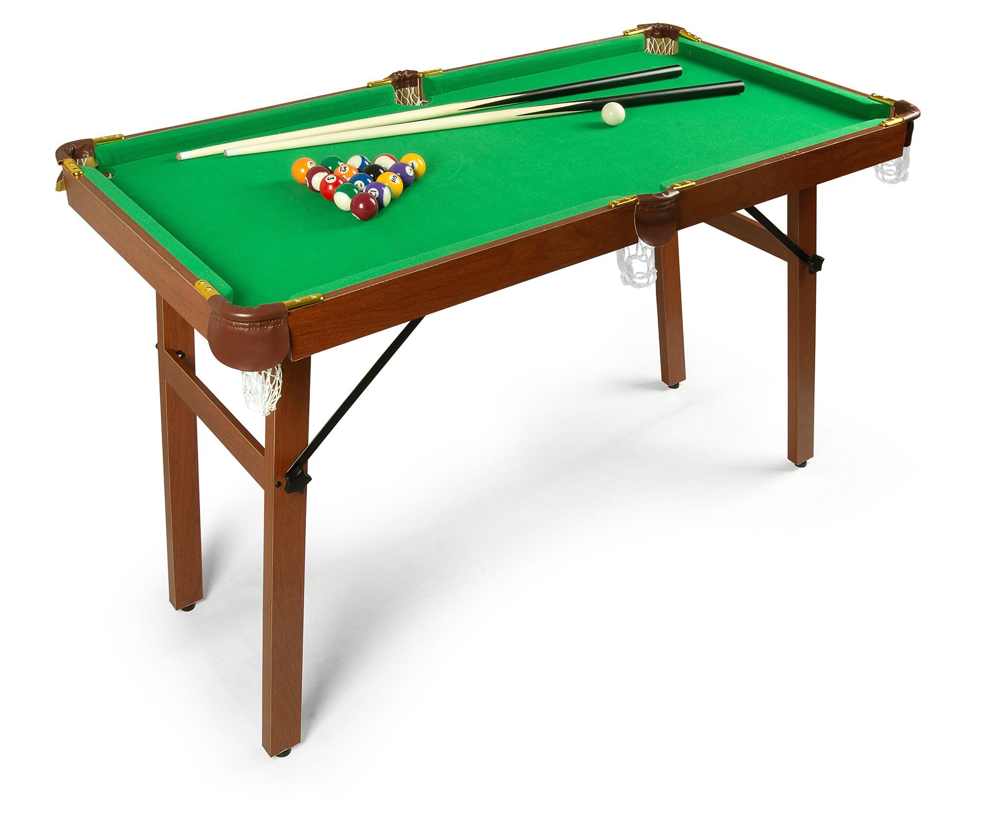 Leomark Gran Mesa de Billar Plegable - Harry -Mesa de Billar con Accesorios - Altura 76,5 cm Fiestas, para Toda la Familia