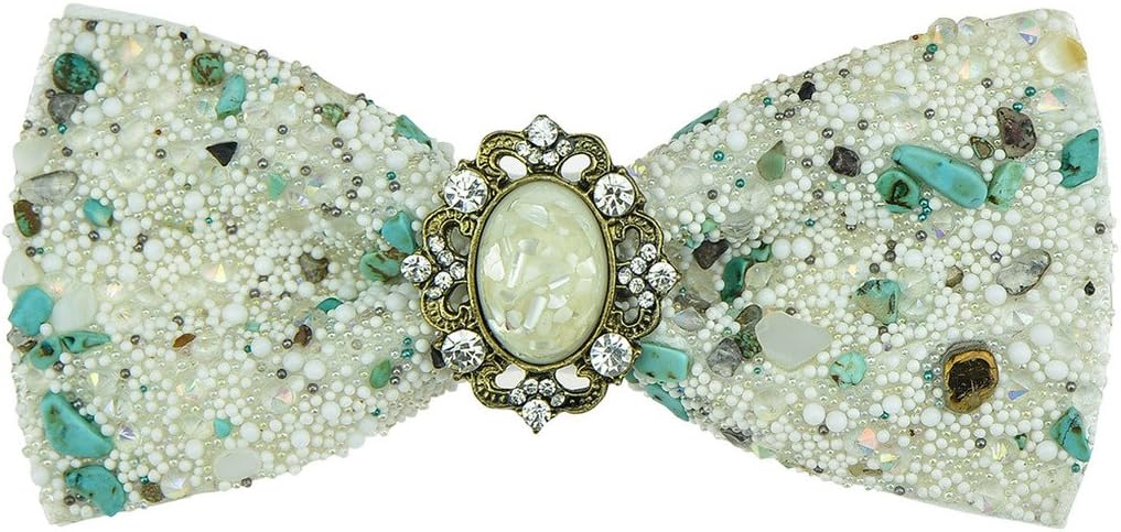 Men's Bow Ties Luxury Pre Ties With Vintage Jewelry Gemstone Ivory