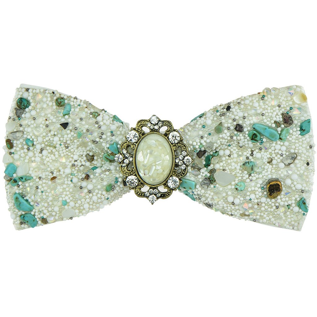 Men's Bow Ties Luxury Pre Ties With Vintage Jewelry Gemstone Ivory