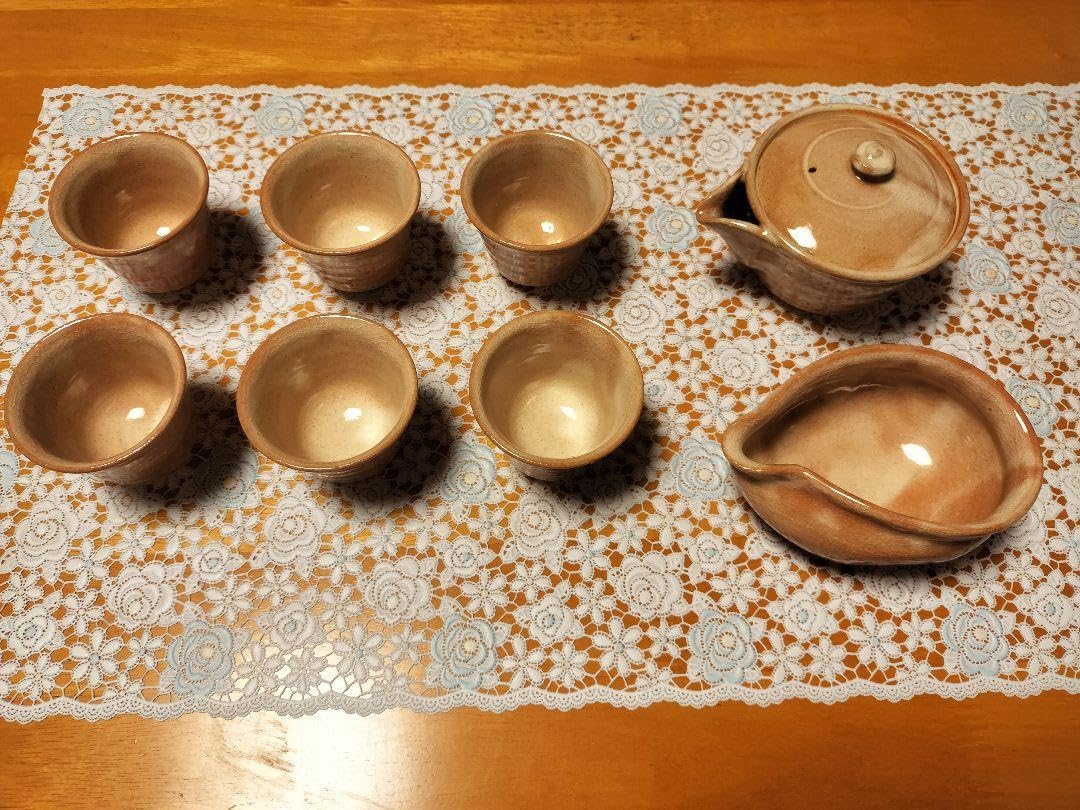 Amazon.co.jp: 萩焼 茶器揃 宝瓶 湯冷し 煎茶碗六客 : ホーム＆キッチン